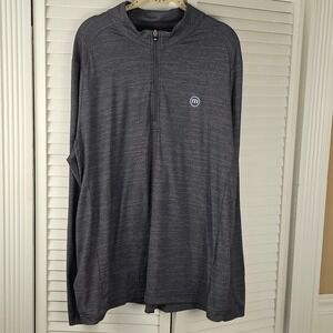 Travis‎ Mathew Mens Heathered Gray Energy 1/4 Zip Golf Pullover XL